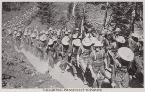 Val Cartier-Infantry Off to Parade 1915 by Canadian Photographer