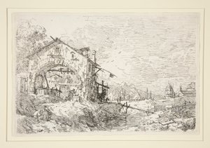 Landscape with a Woman at a Well, from the series Vedute