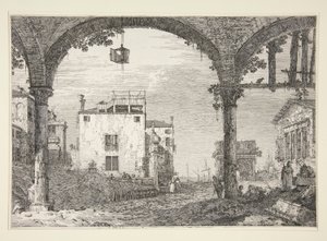 The Portico with the Lantern, from the series Vedute (Views) by Canaletto (Giovanni Antonio Canal)