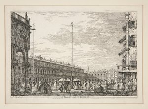 The Procuratic Nuove and the Church of San Geminiano, Venice, from the series Views by Canaletto (Giovanni Antonio Canal)