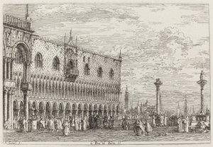 La Piera del Bando. V. [lower right] by Canaletto