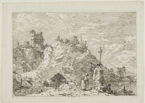 Landscape with the Pilgrim at Prayer, from Vedute