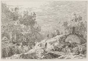 Mountain Landscape with Five Bridges