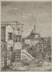 The House with the Inscription [left] by Canaletto