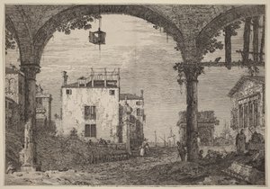 The Portico with the Lantern by Canaletto