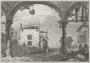 The Portico with the Lantern by Canaletto