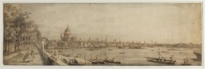 View from Somerset Gardens looking towards London Bridge, c.1746-55 by Canaletto