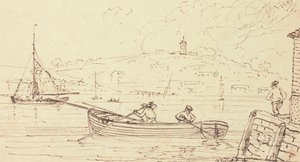 Sketch of Boatmen, West Cowes, 16 February 1826 by Capt. Thomas Hastings