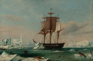 USS Vincennes in Disappointment Bay by Captain Charles (attributed to) Wilkes