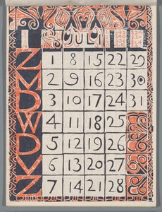 Calendar Page July 1900 by Carel Adolph Lion Cachet