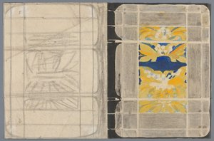 Design for a Book Cover with Floral Motif by Carel Adolph Lion Cachet