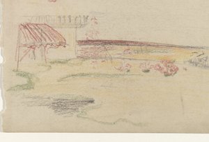 Garden Behind a House with an Awning by Carel Adolph Lion Cachet