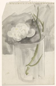 White Flower in a Glass by Carel Adolph Lion Cachet