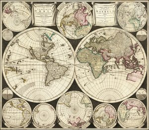 1696 Map of the World by Carel Allard