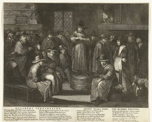 Caricature of the English Quakers, ca. 1656 by Carel Allard