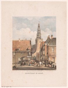 Brugstraat and Der Aa Church in Groningen