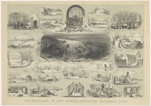 Flood in the Bommelerwaard, January 1861 by Carel Christiaan Antony Last