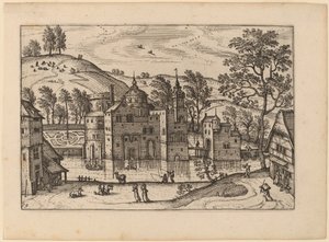 Castle with a Moat by Carel Collaert