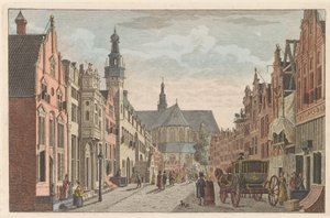 Langestraat in Alkmaar, ca. 1790 by Carel Frederik Bendorp (I)