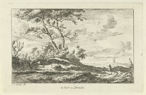 Shepherd on a Country Road (Landscapes) by Carel Lodewijk Hansen