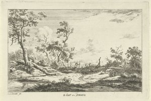 Hunter in a Landscape by Carel Lodewijk Hansen