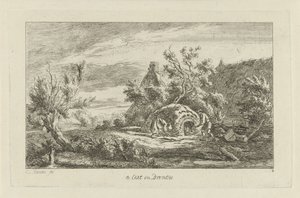 Oven for a Farmhouse, In Eext in Drenthe (title on object), Landscapes (a-f) (series title) by Carel Lodewijk Hansen