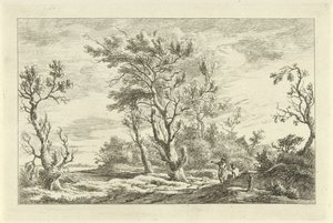 Travelers in a Landscape by Carel Lodewijk Hansen