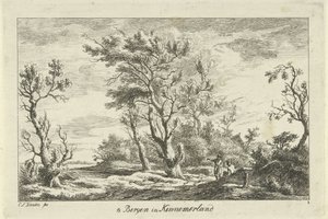 Travelers in a Landscape (Landscapes A-F) by Carel Lodewijk Hansen