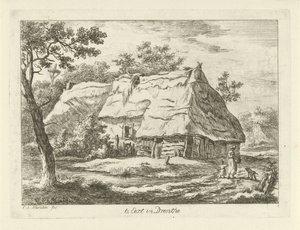 Woman with Child at a Farm by Carel Lodewijk Hansen