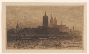 View of Cologne at Night by Carel Nicolaas Storm van 