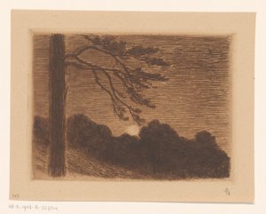Landscape with Rising Moon