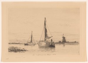 The Vecht near Weesp by Carel Nicolaas Storm van 