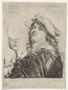 Smoker with a Pipe in Hand by Carel de Moor (II)