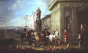 Ready for the Hunt by Carel van (attr. to) Falens or Valens