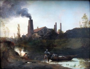 The Neustadt-Eberswalde Rolling Mill by Carl Blechen