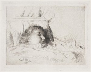 The Sleeping Child by Carl Bloch