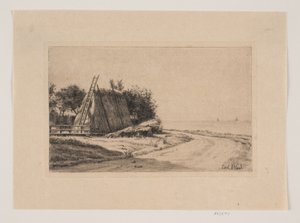 Landscape with Haystack by Carl Bloch