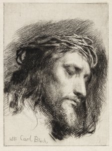 Crowned Head of Christ by Carl Bloch