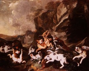 Dog Fight by Carl Borromaus Andreas Ruthart