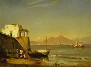 Vesuvius Seen From Capri