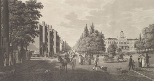 Broadway and City Hall in New York, 1824