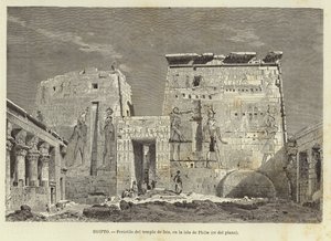 Egypt - Colonnade of the Temple of Isis on Philae Island by Carl Friedrich Heinrich Werner
