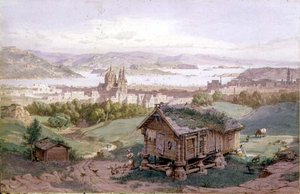 View of Christiania by Carl Friedrich Heinrich Werner