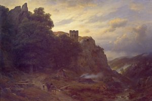 Castle in the Eifel by Carl Friedrich Lessing