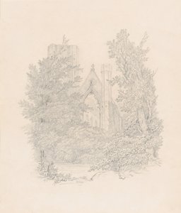 View of the West Facade of Dunkeld Cathedral by Carl Gustav Carus