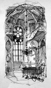 A sketch of the artist