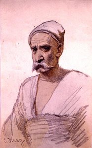 Study of an Egyptian Figure by Carl Haag