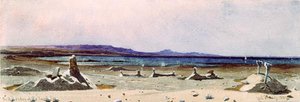 Tombs in the Desert of Mecca Pilgrims, near the Red Sea by Carl Haag
