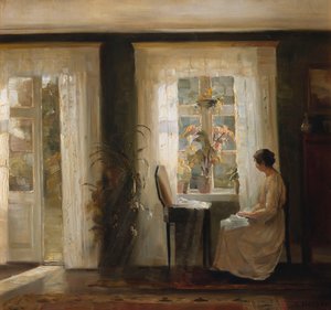 A Woman at a Sunny Window by Carl Holsoe