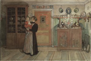 Between Christmas and New Year, from A Home series by Carl Larsson